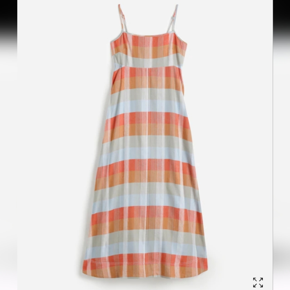Madewell Empire-Waist Midi Dress in Plaid NV473 Size XXS NWT - Picture 5 of 12